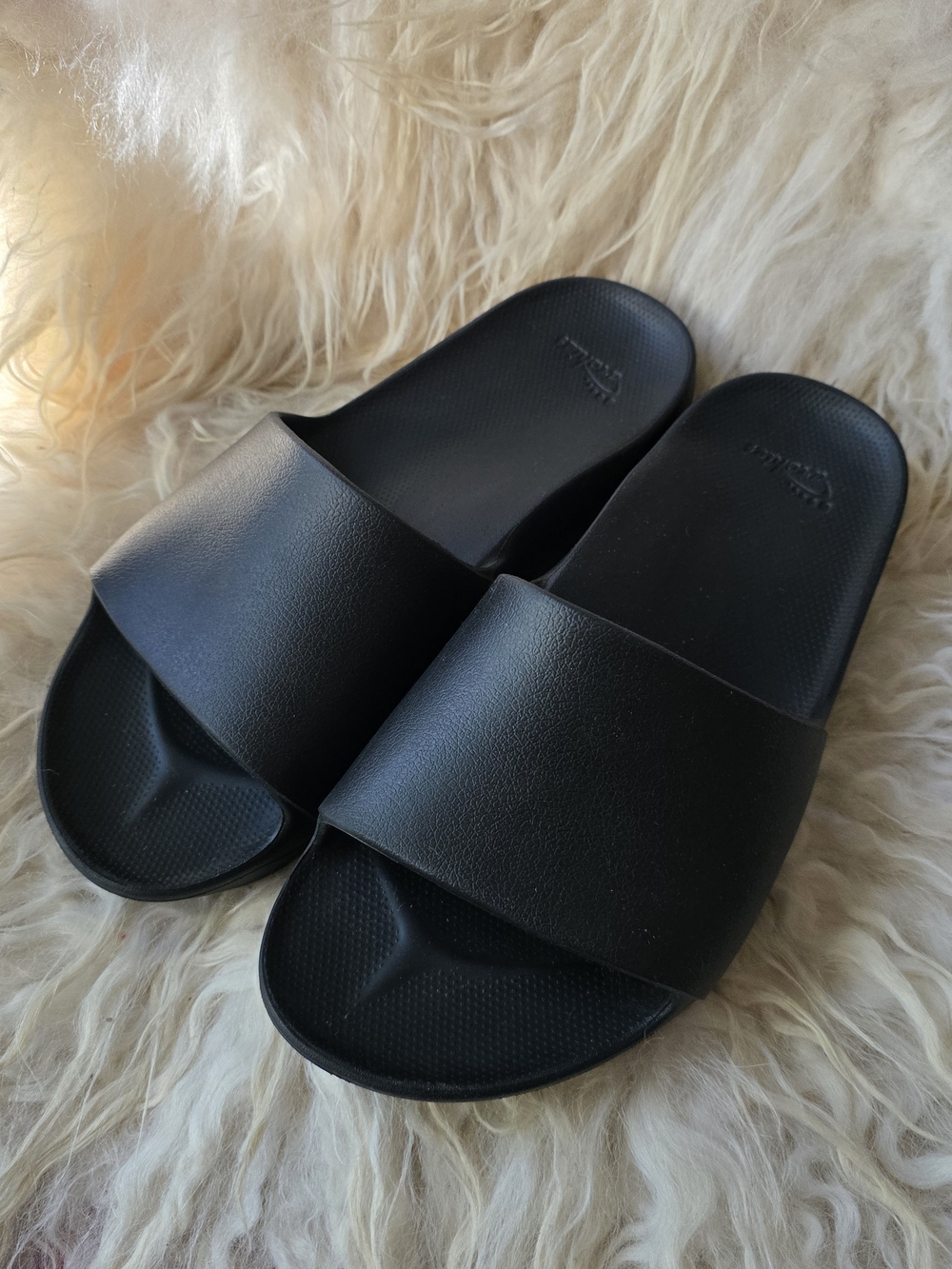 Archies Men's Black Slides Sandals - Black 12